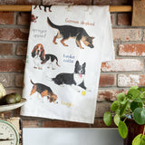 Sarah Edmonds Sniffers Dog Cotton Tea Towel – illustrated design