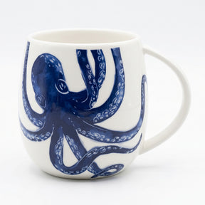 Batela octopus porcelain mug, porcelain mug featuring an octopus design