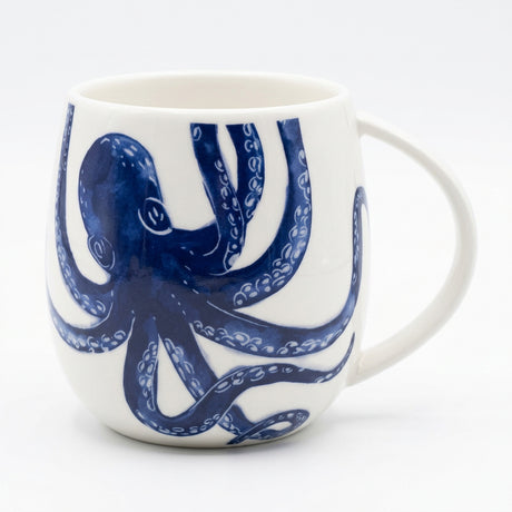Batela octopus porcelain mug, porcelain mug featuring an octopus design