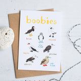 Sarah Edmonds Boobies Bird Greeting Card – illustrated design