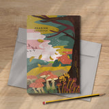 Reading logbook forest walk - book journal literary notebook