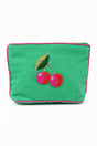 Mint Green Cherry Medium Pouch by My Doris