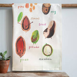Sarah Edmonds Nuts Cotton Tea Towel – illustrated design