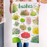 Sarah Edmonds Bushes Cotton Tea Towel – illustrated design