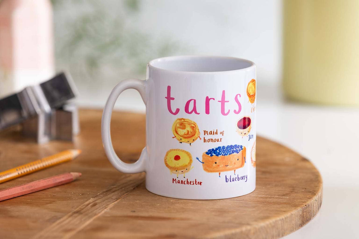 Sarah Edmonds Tarts Ceramic Mug – illustrated design