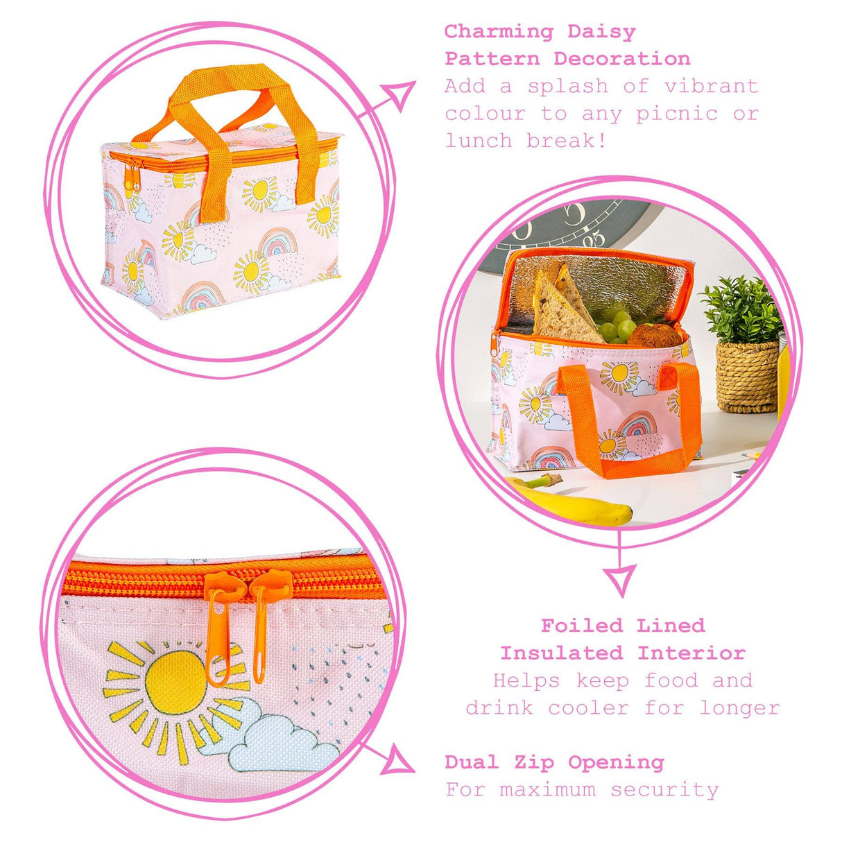 Tiny Dining Insulated Lunch Bag - Rainbow