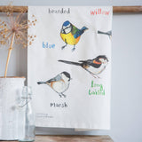 Sarah Edmonds Tits Bird Cotton Tea Towel – illustrated design
