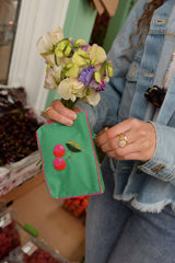Mint Green Cherry Medium Pouch by My Doris – product image 2