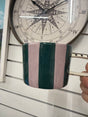 Caroline Gardner Green & Pink Stripe Ceramic Mug
