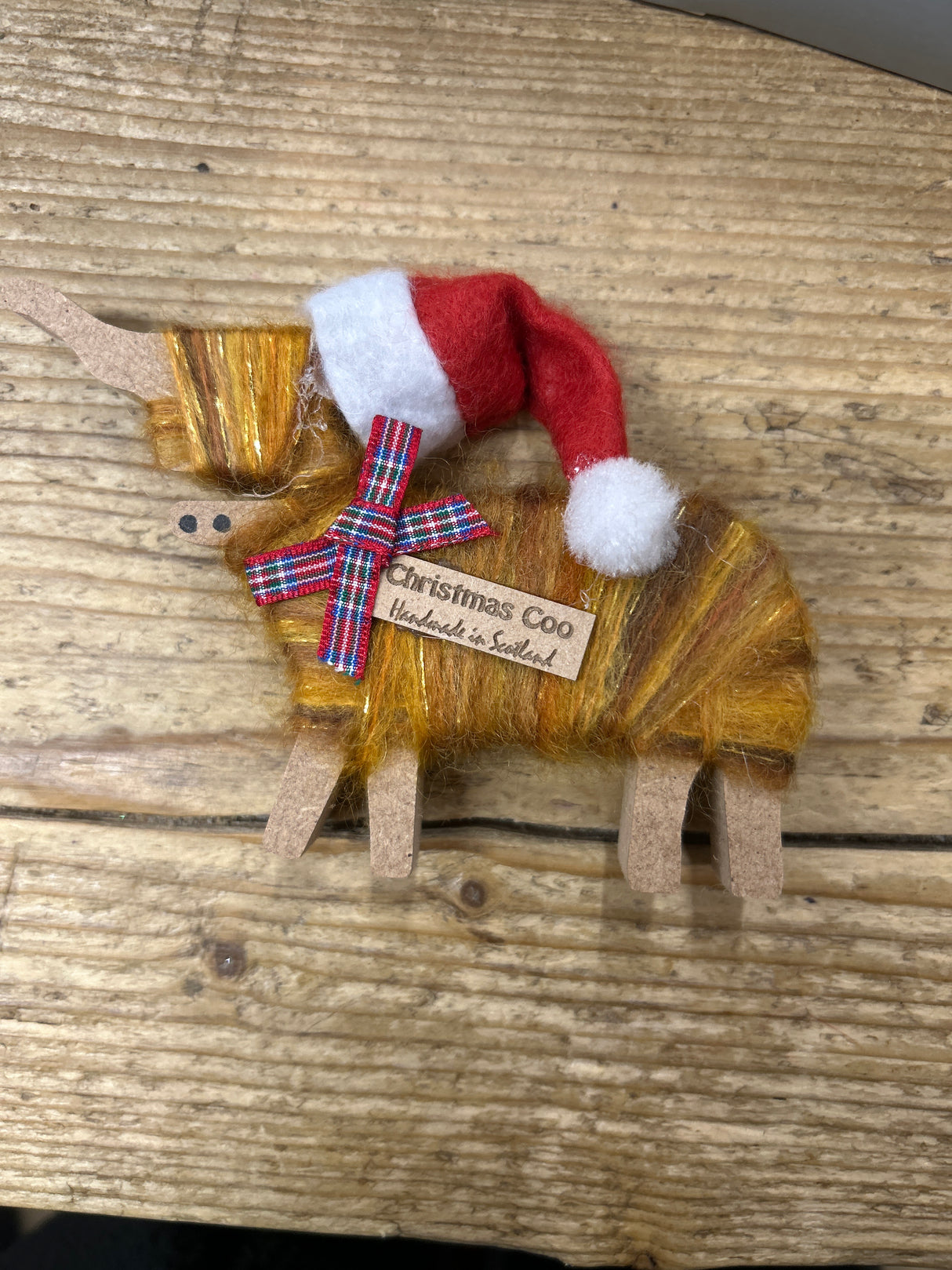 Hairy Coo Christmas Standing Cow