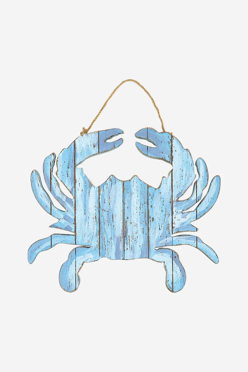 Batela wooden crab hanging decoration, crab-shaped wooden hanging decoration