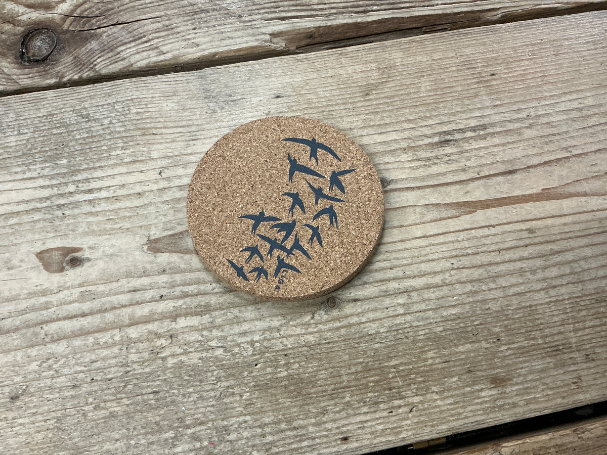 Cork Coaster - Swallow