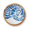 Batela small enamelled wooden bowl with shell-inspired coastal design.