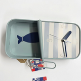 Batela light blue sardine tin wall clock product image