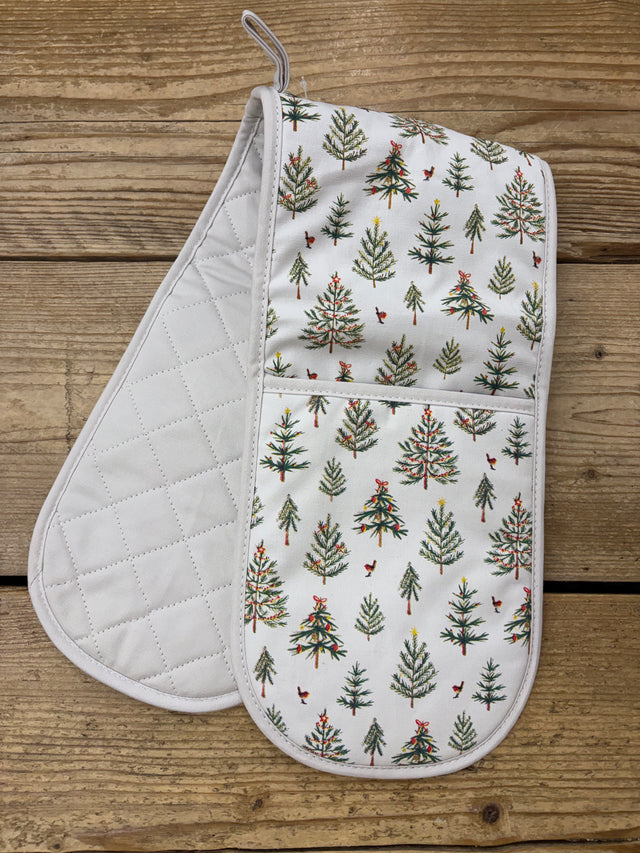 Gisela Graham Cotton Christmas Tree Oven Glove
