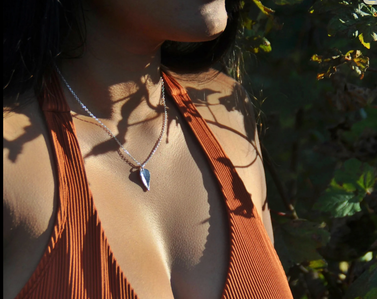 Evergreen Leaf Pendant Necklace