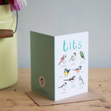 Sarah Edmonds Tits Bird Greeting Card – illustrated design
