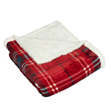 Blake Check Fleece Throw Red: Red / 130 x 150cm