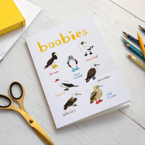 Sarah Edmonds Boobies Recycled Notebook - A5 – illustrated design