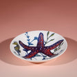 Reef starfish bone china nibbles dish by Cream Cornwall