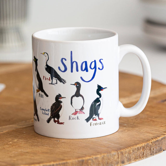 Sarah Edmonds Shags Bird Mug – illustrated design