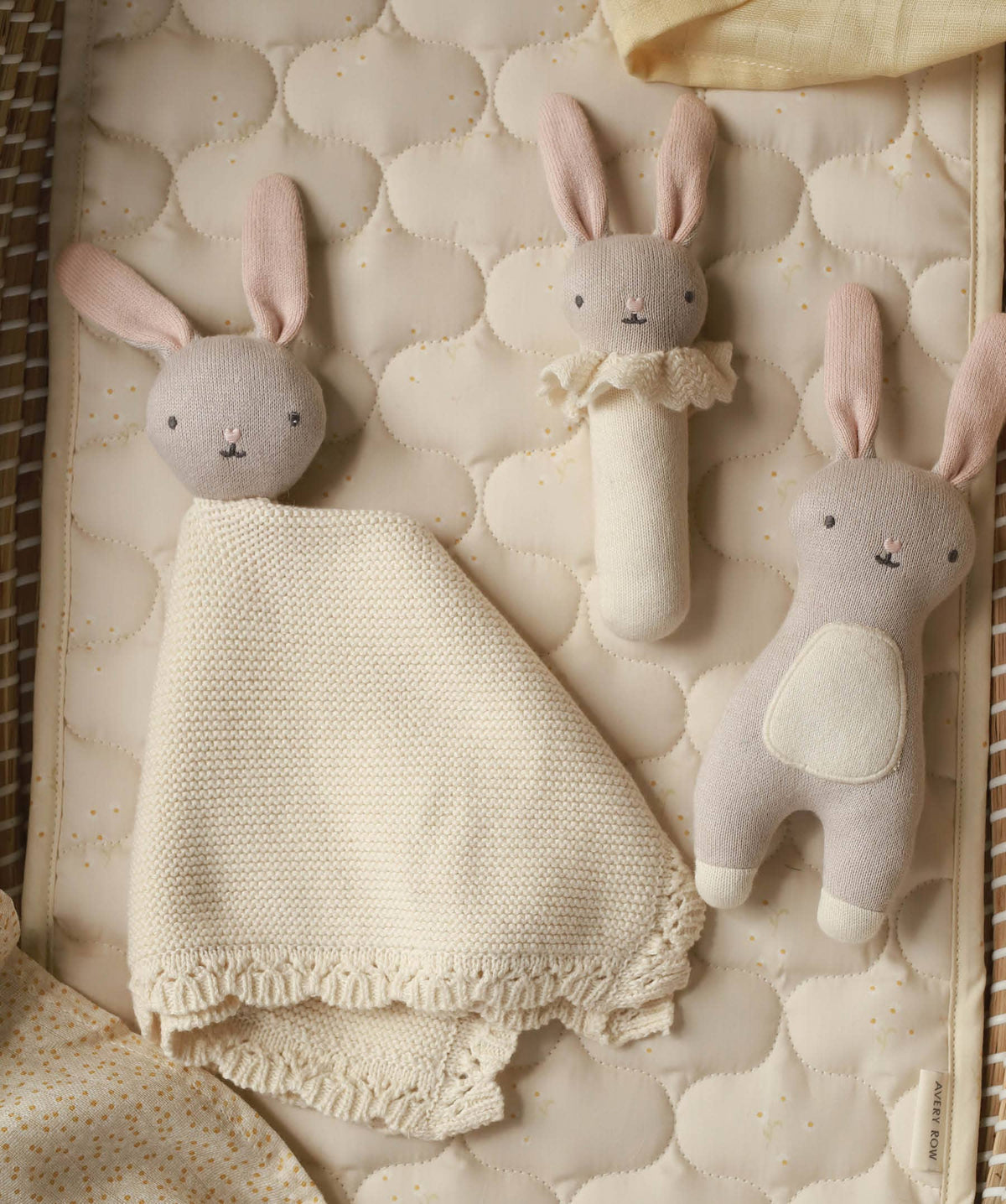 Avery Row Blushing Bunny Cuddle Cloth – Avery Row baby gift at Mooch Arran