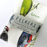 Sarah Edmonds Peckers Bird Cotton Tea Towel – illustrated design
