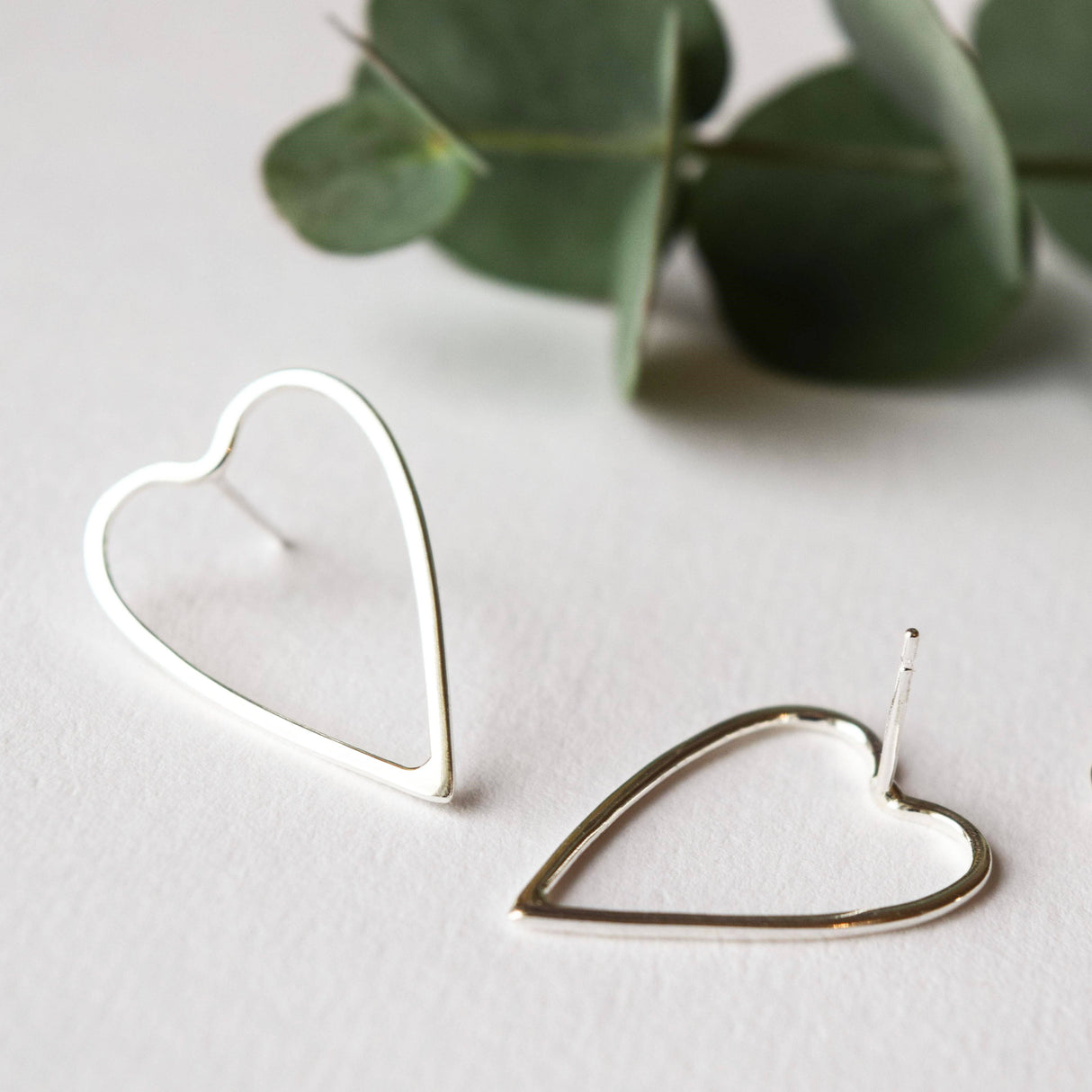 MUKA Silver Heart Earrings