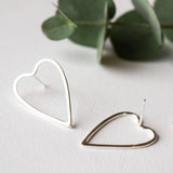 MUKA Silver Heart Earrings