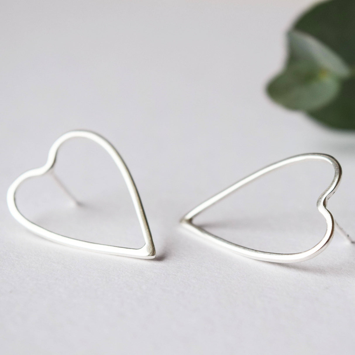 MUKA Silver Heart Earrings