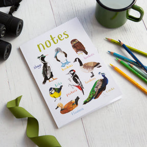 Sarah Edmonds Cheeky Birds Recycled Notebook - A5 – illustrated design