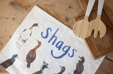 Sarah Edmonds Shags Bird Cotton Tea Towel – illustrated design