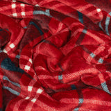 Blake Check Fleece Throw Red: Red / 130 x 150cm