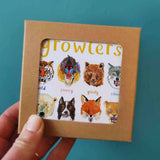 Sarah Edmonds Set of 6 Wild Pun Coasters – illustrated design