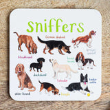 Sarah Edmonds Sniffers Dog Coaster – illustrated design