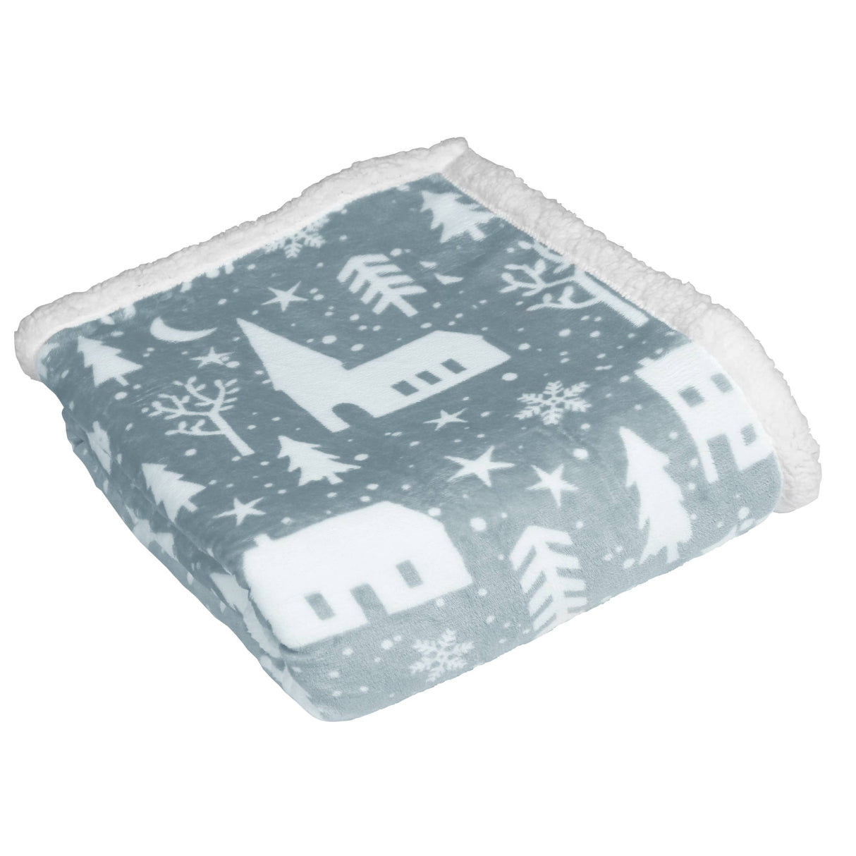Winter Walk Fleece Throw Mist Blue: Mist Blue / 130 x 150cm