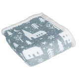 Winter Walk Fleece Throw Mist Blue: Mist Blue / 130 x 150cm