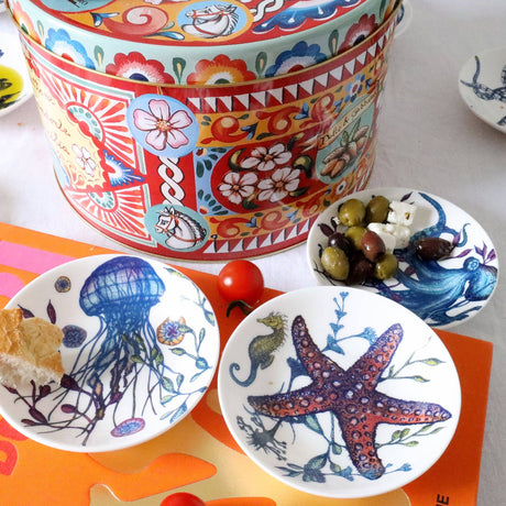 Reef starfish bone china nibbles dish by Cream Cornwall – product image 7