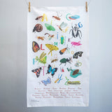 Sarah Edmonds Insect Alphabet Cotton Tea Towel – illustrated design