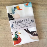 Sarah Edmonds Floaters Bird Cotton Tea Towel – illustrated design