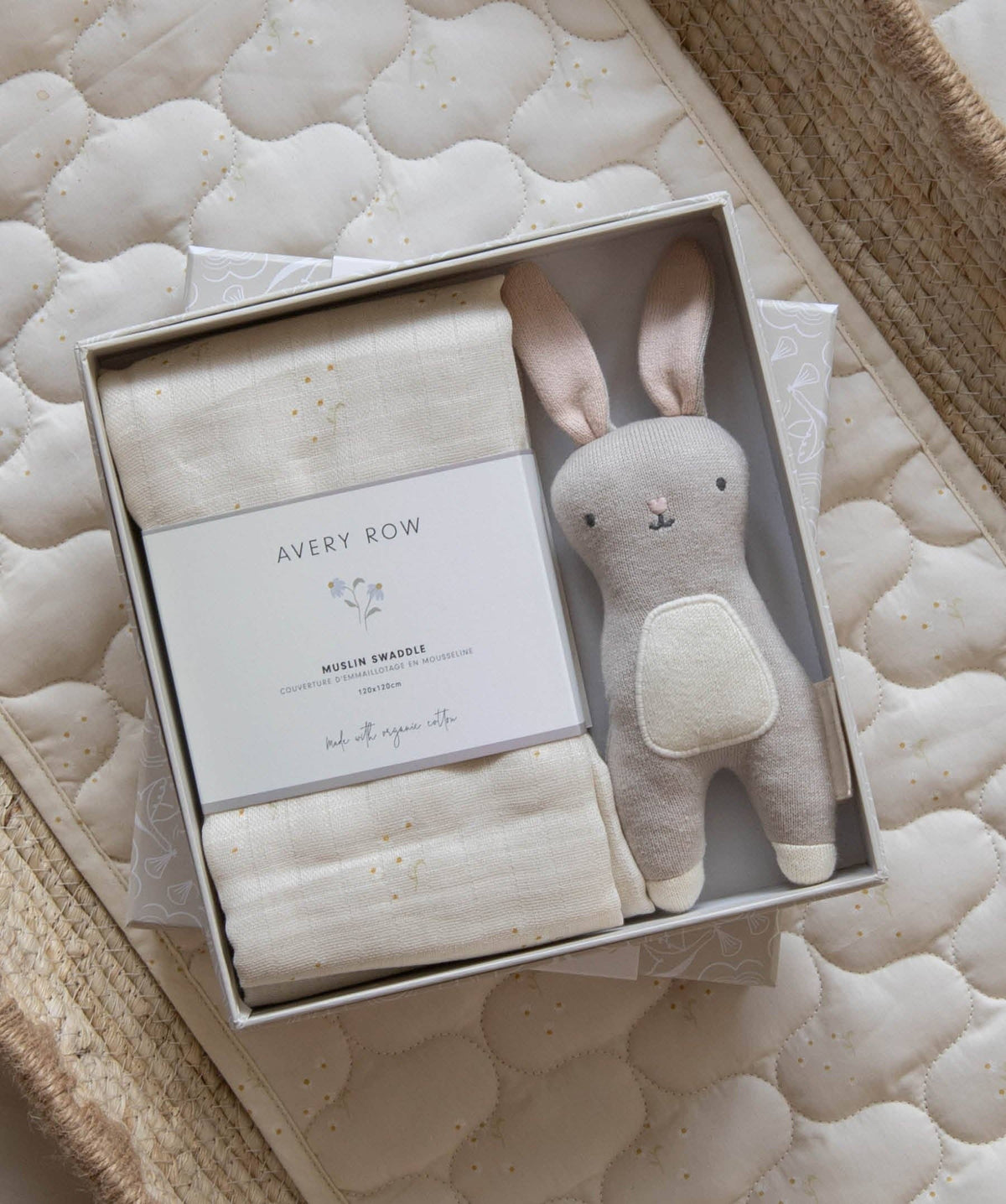 Avery Row Chamomile Swaddle & Cuddle Baby Gift Set
