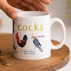 Sarah Edmonds Cocks Bird Mug – illustrated design